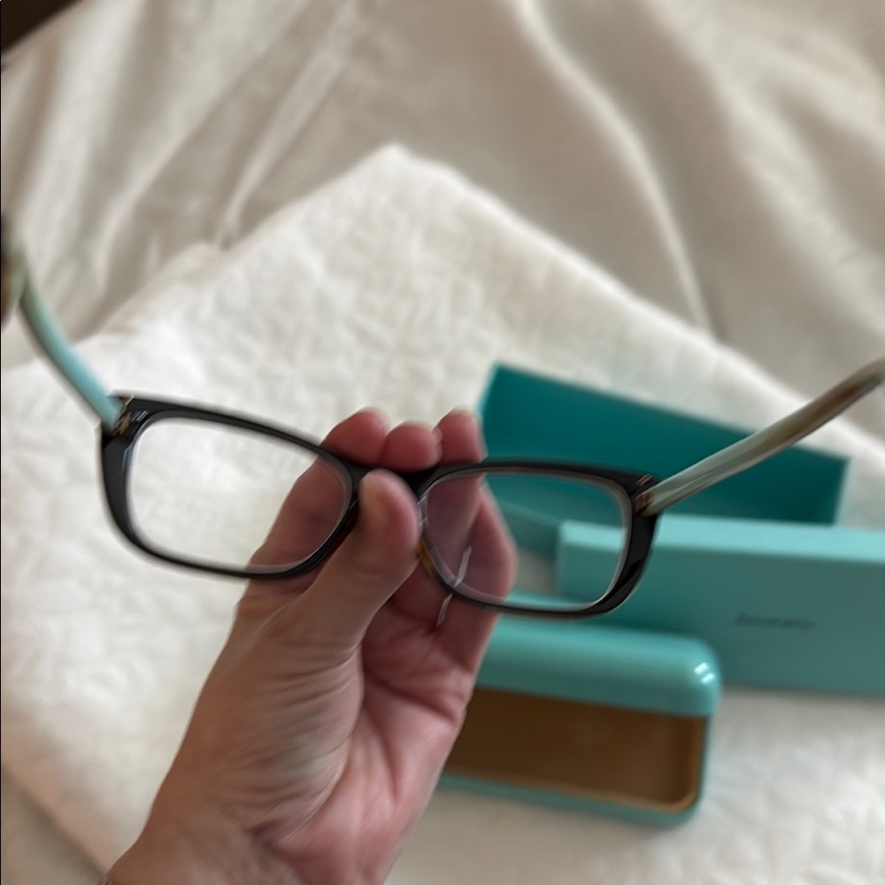 Tiffany & Co. Black Glasses with Blue Case - Picture 3 of 5